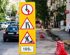 Часть Зеленодольской перекрыта в Нижнем Новгороде Часть Зеленодольской перекрыта в Нижнем Новгороде