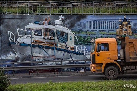 Масштабное граффити о работе спасателей появилось в Нижнем Новгороде Масштабное граффити о работе спасателей появилось в Нижнем Новгороде
