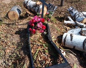 Нижегородские лесорубы устроили погром на кладбище