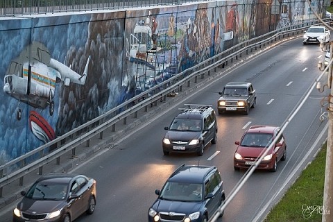 Масштабное граффити о работе спасателей появилось в Нижнем Новгороде Масштабное граффити о работе спасателей появилось в Нижнем Новгороде