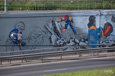 Масштабное граффити о работе спасателей появилось в Нижнем Новгороде Масштабное граффити о работе спасателей появилось в Нижнем Новгороде