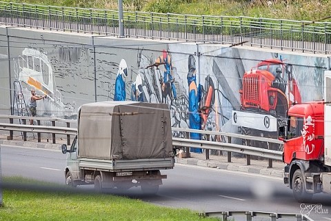 Масштабное граффити о работе спасателей появилось в Нижнем Новгороде Масштабное граффити о работе спасателей появилось в Нижнем Новгороде