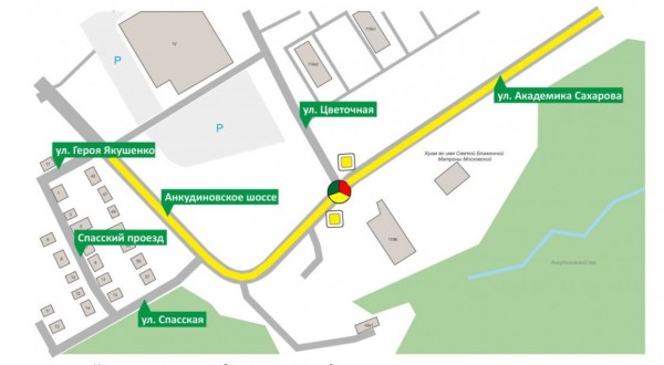 На пересечении улиц Академика Сахарова и Цветочной в Нижнем Новгороде установят светофор