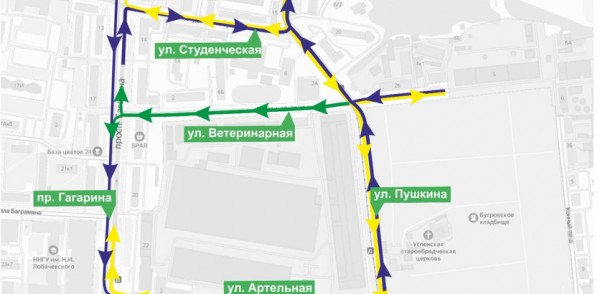 Организация дорожного движения на улицах Студенческой, Артельной и Ветеринарной изменится в Нижнем Новгороде