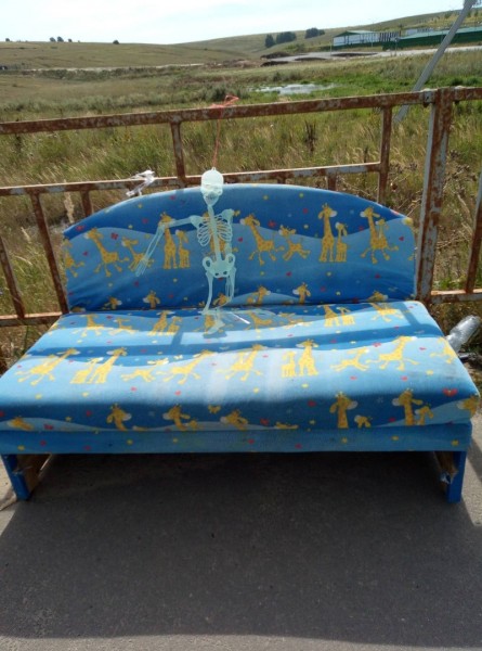 Диван со скелетом и унитаз появились у ЖК «Новинки Smart City» в Нижнем Новгороде