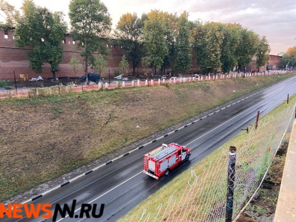 Пожар произошел на территории Нижегородского кремля