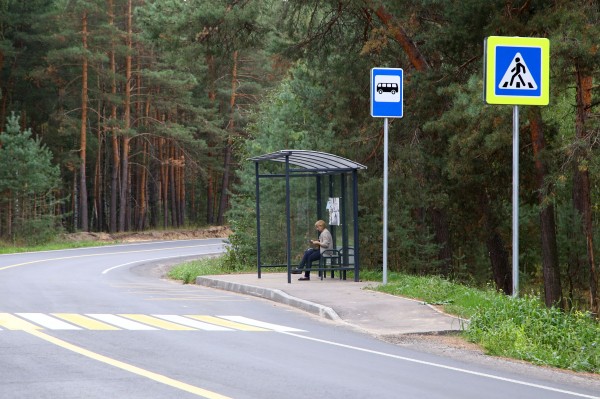 Экспериментальную структурную разметку термопластиком нанесли на участке Московского шоссе