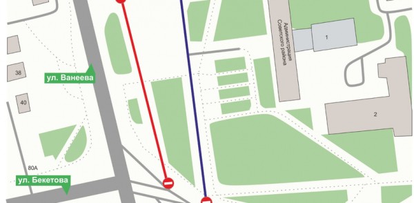 Движение транспорта временно приостановят в районе площади Советской