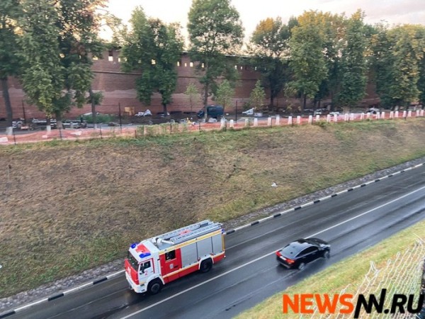 Пожар произошел на территории Нижегородского кремля