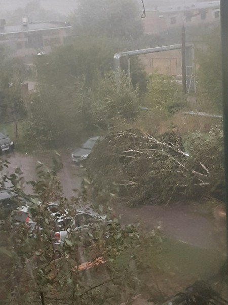 Жители Павлово Нижегородской области показали разрушения после ураганного ветра