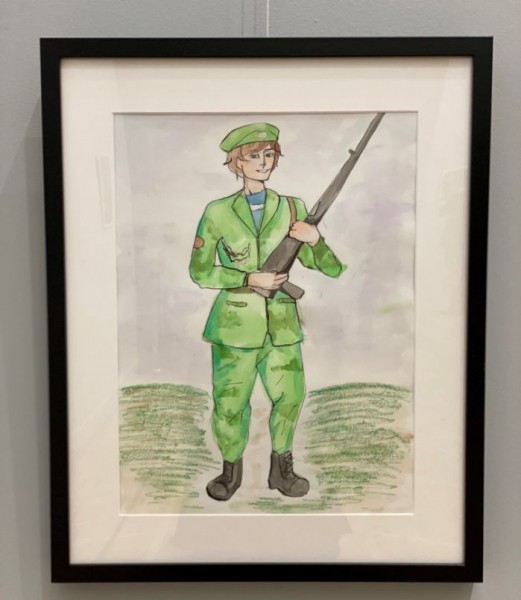 Рисунки воспитанников нижегородского лагеря «Хочу стать десантником» выставлены в Новой Третьяковке 