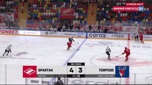 Матч КХЛ "Спартак" - "Торпедо": москвичи вырываются вперед (видео) Матч КХЛ "Спартак" - "Торпедо": москвичи вырываются вперед (видео)