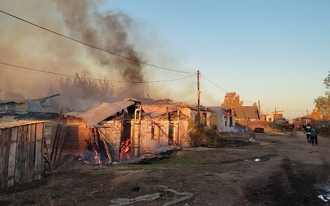 Ферма на площади 800 квадратных метров сгорела в Вадском районе Ферма на площади 800 квадратных метров сгорела в Вадском районе