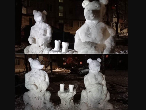 Нижегородцы слепили креативных снеговиков из первого снега Нижегородцы слепили креативных снеговиков из первого снега