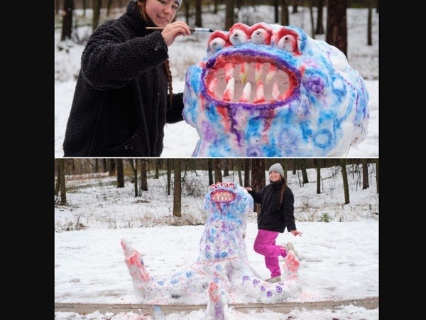 Нижегородцы слепили креативных снеговиков из первого снега Нижегородцы слепили креативных снеговиков из первого снега