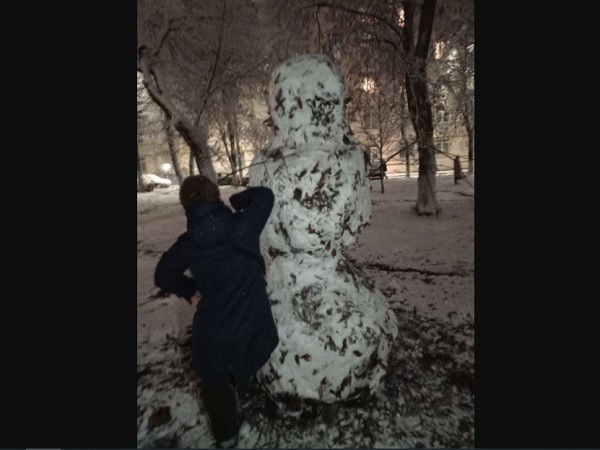 Нижегородцы слепили креативных снеговиков из первого снега Нижегородцы слепили креативных снеговиков из первого снега