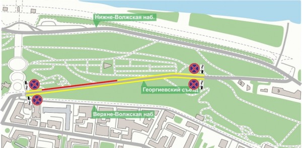 Ограничение парковки введут на участке Георгиевского съезда с 5 января