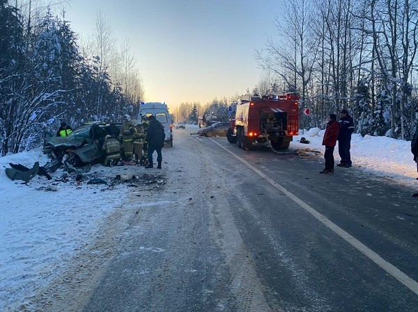Опубликованы фото ДТП с шестью пострадавшими под Чкаловском  