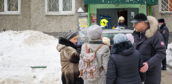Жильцы 10 квартир, расположенных в левой части подъезда дома на пр.Ленина, пострадавшего в результате хлопка газа, вернулись в свои квартиры 
