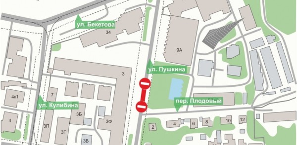 В Нижнем Новгороде будет временно  приостановлено движение транспорта по улице Пушкина