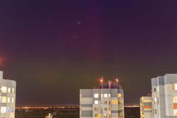 Северное сияние заметили над Нижегородской областью минувшей ночью
Северное сияние заметили над Нижегородской областью минувшей ночью