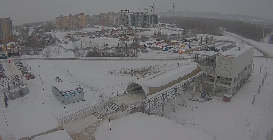 Канатная дорога в Нижнем Новгороде прекратила работу из-за метели