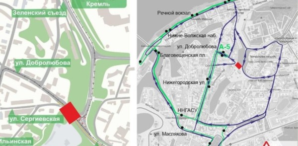 Движение транспорта временно приостановили на участке улицы Добролюбова в Нижнем Новгороде