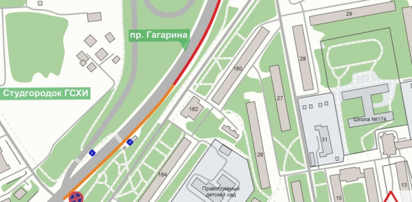 Остановка и стоянка транспорта будет ограничена в районе остановки «Площадь Маршала Жукова»