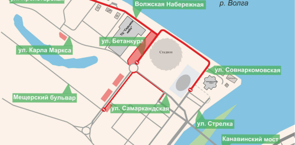 В Нижнем Новгороде будет временно прекращено движение транспорта  по Волжской набережной   