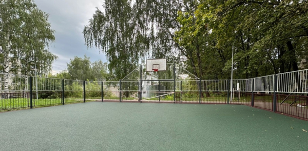 Резиновое покрытие спортивной площадки на территории памятника природы &laquo;Дубовая аллея&raquo; обновляют в Советском районе