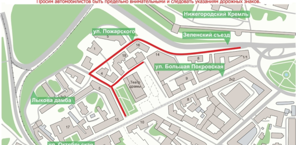 На участках дорог по улицам Пожарского и Пискунова будет временно ограничена парковка транспортных средств