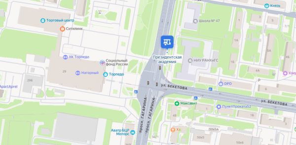 Остановка «Дворец спорта» переименована в «Президентскую академию»