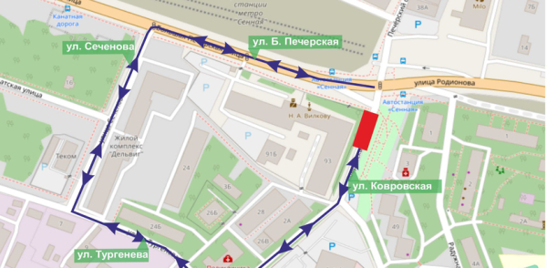 Движение транспорта на участке ул. Ковровской будет временно закрыто в Нижнем Новгороде